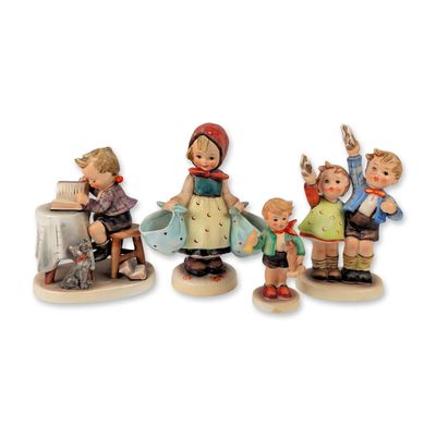 Sale Photo Thumbnail #301: 4pc Goebel Hummel Childhood Vignette Figurine Collection
