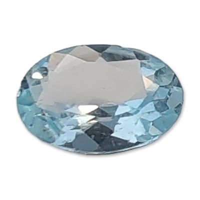 Sale Photo Thumbnail #126: 1.1 Carat Oval Cut Light Blue Gemstone