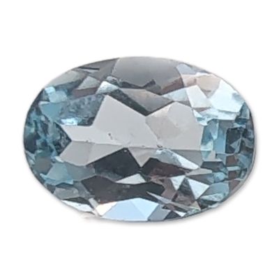 Sale Photo Thumbnail #236: Oval Faceted Pale Blue Topaz Gemstone