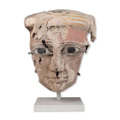 Sale Photo Thumbnail #78: Egyptian Carved Wood Funerary Mask
