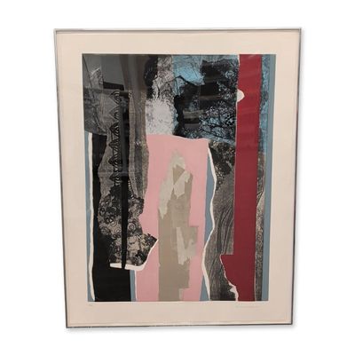 Sale Photo Thumbnail #53: Louise Nevelson (American, 1899??"1988) Framed Aquatint in Colors on Paper, Reflections III