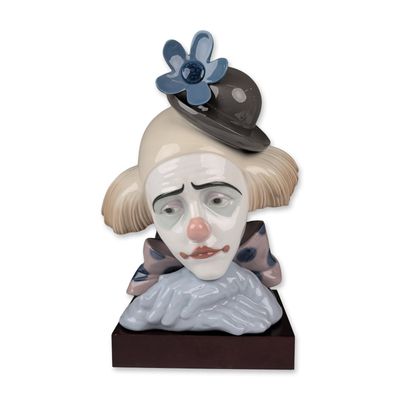 Sale Photo Thumbnail #261: Lladro Porcelain Bust, Pensive Clown 1005130