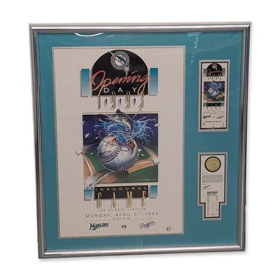 Sale Photo Thumbnail #350: Denis Pereira and Wayne Huizenga Signed Florida Marlins 1993 Lithograph
