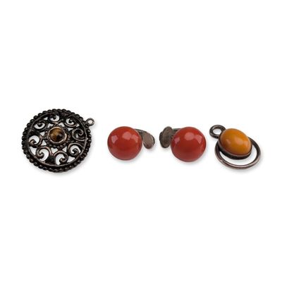 Sale Photo Thumbnail #118: 3pc Assortment of Sterling Silver and Gemstone Jewelry