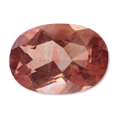 Sale Photo Thumbnail #417: Pinkish Orange Oval Cut Faceted Stone