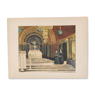 Sale Photo Thumbnail #67: 1893 Chicago World Fair Columbian Exposition Chromolithograph on Paper, Tiffany Chapel