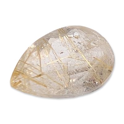 Sale Photo Thumbnail #211: Pear Cut Golden Rutilated Quartz Gemstone