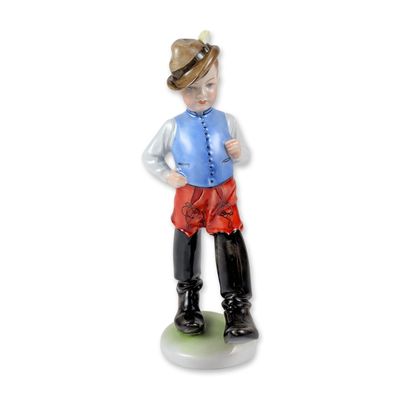 Sale Photo Thumbnail #271: Herend Hungarian Hand Painted Porcelain Boy in Father's Boots Figurine