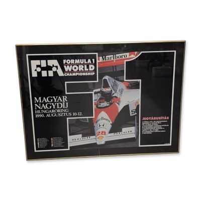 Sale Photo Thumbnail #381: FIA 1990 Hungarian Grand Prix Framed Promotional Poster