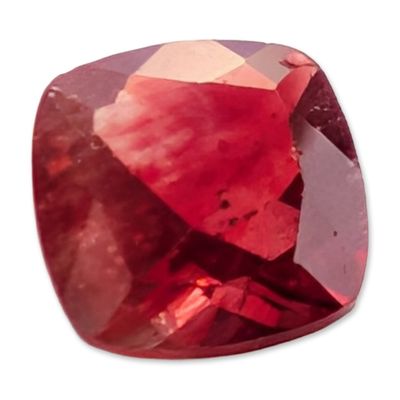 Sale Photo Thumbnail #135: Cushion-Cut Faceted Red Stone