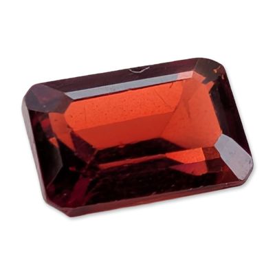 Sale Photo Thumbnail #183: Emerald Cut Reddish Orange Garnet Gemstone