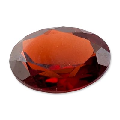 Sale Photo Thumbnail #184: Oval Faceted Reddish Orange Garnet