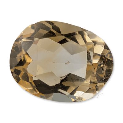 Sale Photo Thumbnail #165: Oval Faceted Yellow Citrine Gemstone