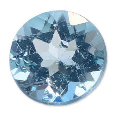Sale Photo Thumbnail #412: Round Brilliant Cut Light Blue Stone