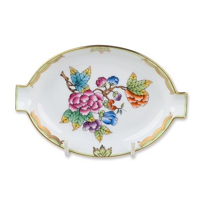 Sale Photo Thumbnail #37: Herend Hungary Porcelain Oval Ashtray, Victoria Pattern