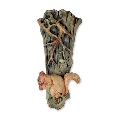 Sale Photo Thumbnail #23: Weller Pottery "Woodcraft" Squirrel Ceramic Wall Pocket