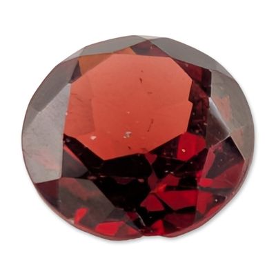 Sale Photo Thumbnail #181: Round Faceted Red Garnet Gemstone