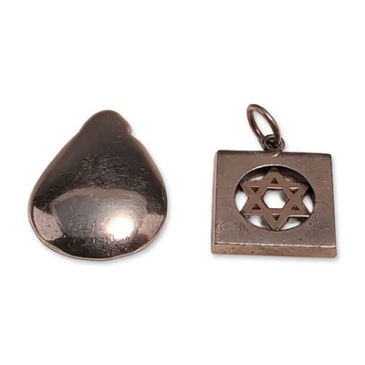 Sale Photo Thumbnail #115: 2pc Finnish and Modernist Sterling Silver Pendants