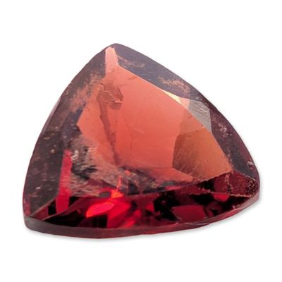 Sale Photo Thumbnail #185: Trillion Cut Reddish-Orange Garnet Gemstone