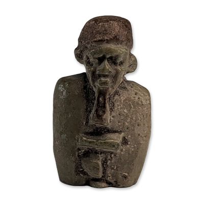 Sale Photo Thumbnail #363: Egyptian Faience Amulet of an Egyptian Man