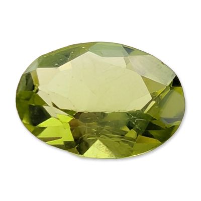 Sale Photo Thumbnail #199: Oval Faceted Yellowish-Green Peridot Gemstone