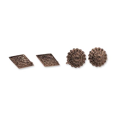 Sale Photo Thumbnail #108: 2 Pairs of Marcasite Sterling Silver Earrings