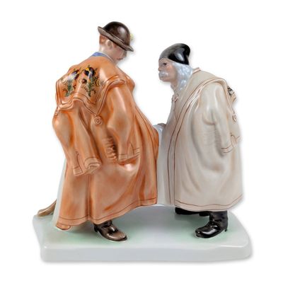 Sale Photo Thumbnail #582: Herend Hungarian Porcelain Farewell Figural Group