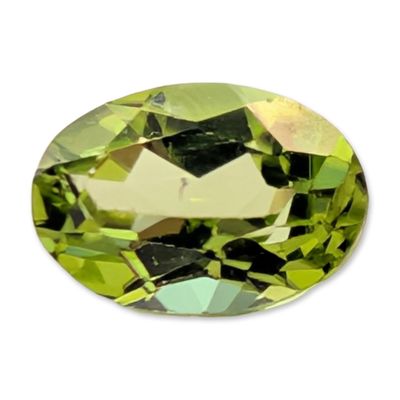 Sale Photo Thumbnail #488: Oval Faceted Green Peridot Gemstone