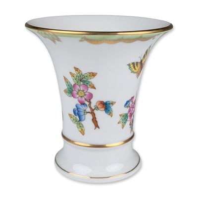 Sale Photo Thumbnail #30: Herend Porcelain Queen Victoria Trumpet Vase