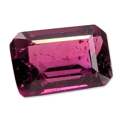 Sale Photo Thumbnail #171: Emerald Cut Purple Red Faceted Gemstone
