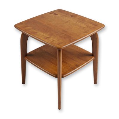 Sale Photo Thumbnail #375: Heywood-Wakefield Champagne Wishbone Two-Tier End Table