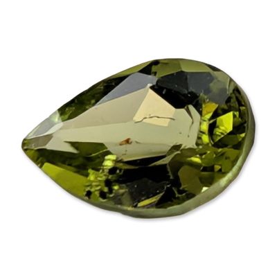 Sale Photo Thumbnail #203: Pear Cut Olive Green Faceted Peridot Gemstone