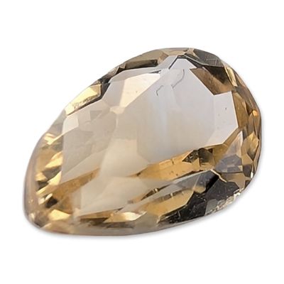 Sale Photo Thumbnail #163: Faceted Pear Shaped Yellow Citrine Gemstone