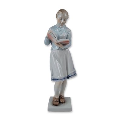 Sale Photo Thumbnail #295: Herend Hungarian Porcelain Reading Girl Figurine