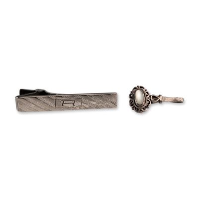 Sale Photo Thumbnail #405: 2pc Sterling Silver Accessories including Anson Tie Clip