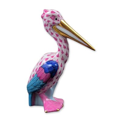 Sale Photo Thumbnail #567: Herend Porcelain Pink Figurine, Pelican 5170