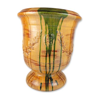 Sale Photo Thumbnail #22: French Glazed Terracotta Anduze Style Jardiniere