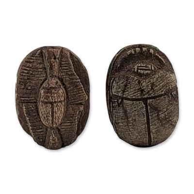 Sale Photo Thumbnail #366: 2pc Egyptian Scarab Amulets