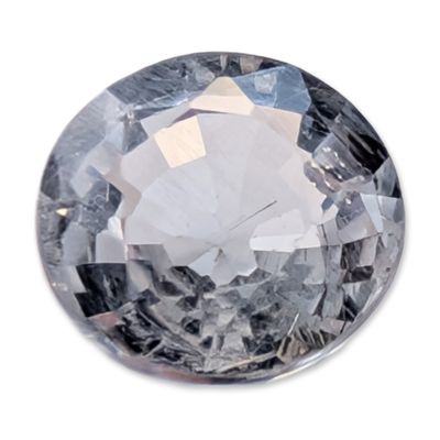 Sale Photo Thumbnail #510: Near Colorless Oval Cut Faceted Topaz Gemstone