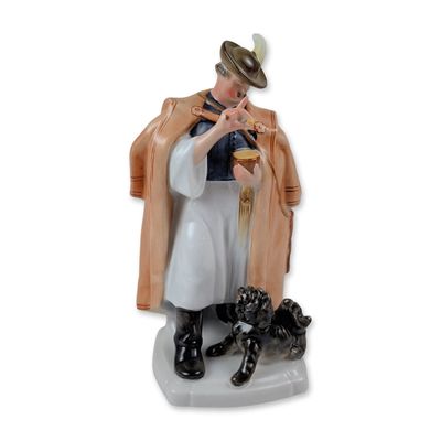 Sale Photo Thumbnail #580: Herend Gyula Maugsch Porcelain Hungarian Shepherd Figurine