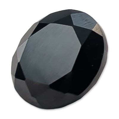 Sale Photo Thumbnail #222: Faceted Oval Cut Black Spinel Gemstone