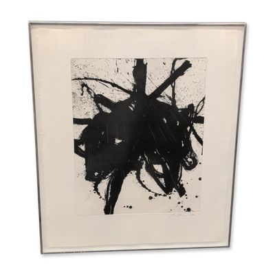 Sale Photo Thumbnail #54: Robert Motherwell (American, 1915-1991) Framed Aquatint on Paper, Black Sea