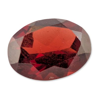 Sale Photo Thumbnail #469: Oval Cut Reddish Orange Garnet Gemstone