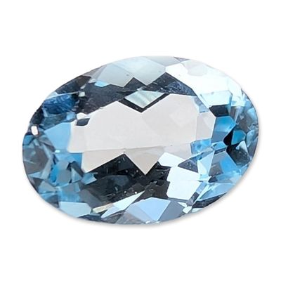 Sale Photo Thumbnail #519: Oval Cut Light Blue Topaz Faceted Gemstone
