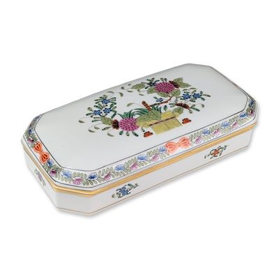 Sale Photo Thumbnail #318: Herend Hungary Porcelain Fleurs des Indes Covered Box