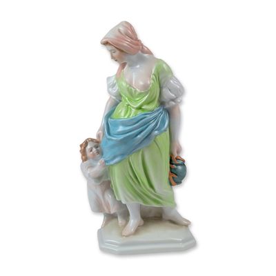 Sale Photo Thumbnail #560: Herend Hungary Porcelain Mother and Child Figurine