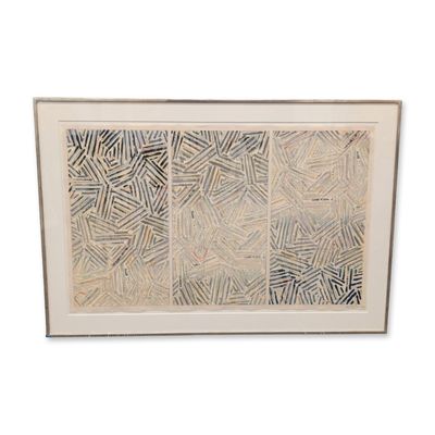 Sale Photo Thumbnail #3: Jasper Johns (American, b. 1930) Framed Screenprint in Colors on Paper, Usuyuki