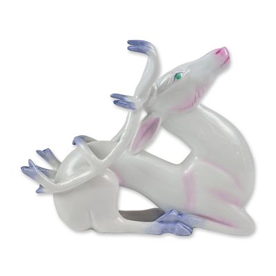 Sale Photo Thumbnail #584: Herend Hungary Modernist Porcelain Stag Figurine