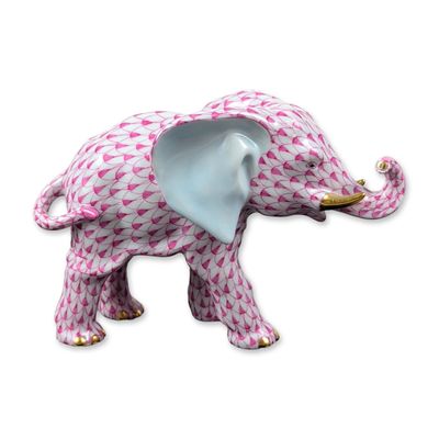 Sale Photo Thumbnail #289: Herend Porcelain Pink Figurine, Elephant 15086