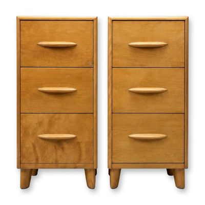 Sale Photo Thumbnail #83: 2pc Heywood-Wakefield Mid-Century Blonde Wood Chests